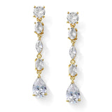 Cubic Zirconia Linear Earrings | Wedding | Prom