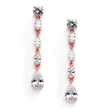 Cubic Zirconia Linear Earrings | Wedding | Prom