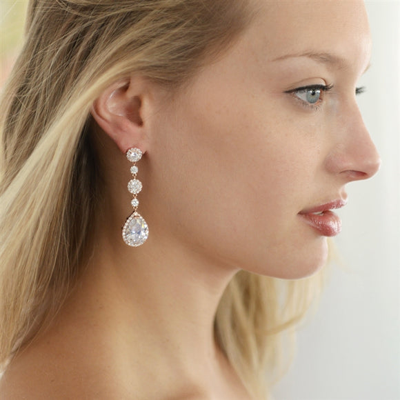 Pear-Shaped Drop Earrings | Bridal | Prom