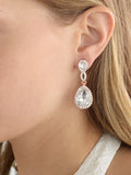 Teardrop Earrings with Braided Top | Rose Gold or Silver