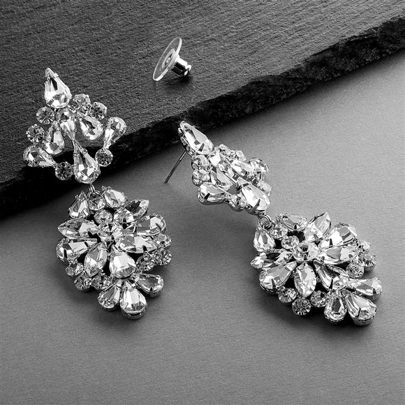 Dazzling Crystal Statement Earrings | Wedding | Prom