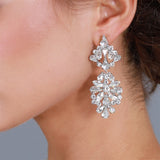 Dazzling Crystal Statement Earrings | Wedding | Prom