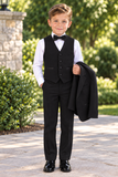 Boys’ Classic Black Tuxedo Suit Set