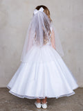 Plus Size A Line Dress with 3D Lace Applique and Organza Skirt | Communion | Flower Girl |