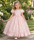 Girls Lace Dress | Elegant Flower Girl & Special Occasion Dress