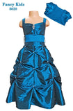 Girls Pick Up Ball Gown with Scattered Crystals