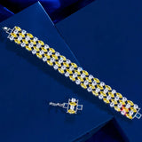 Sunlit Yellow Marquise Link Bracelet