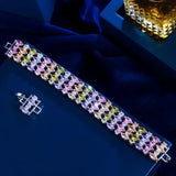 Multi-Coloured Marquise Link Bracelet