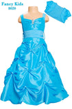 Girls Pick Up Ball Gown with Scattered Crystals