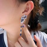 Serephina Blue Crystal Drop Earrings