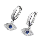 Evil Eye Pavé Huggie Hoop Earrings