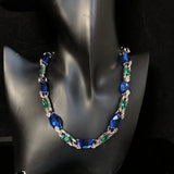Emerald and Sapphire Glamour Link Necklace