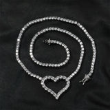 Eternal Spark Heart Tennis Necklace