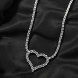 Eternal Spark Heart Tennis Necklace
