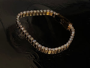 Round Cut Tennis Bracelet | Stainless Steel