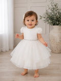 Girls Lace Flower Girl Dress - Elegant Long Tulle Communion and Special Occasion Gown