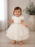 Girls Lace Flower Girl Dress - Elegant Long Tulle Communion and Special Occasion Gown