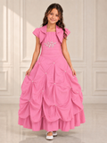 Girl's Elegant Embellished Pick Up Ball Gown