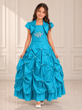 Girl's Elegant Embellished Pick Up Ball Gown