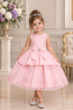 Girls Floral Embroidered Princess Dress | Flower Girl & Special Occasion Gown
