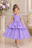 Girls Floral Embroidered Princess Dress | Flower Girl & Special Occasion Gown