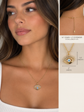 Evil Eye Crystal Pendant Necklace