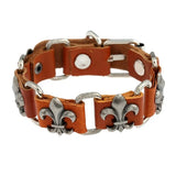 Rebel Link Leather Chain Bracelet