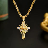 Halo Radiance Crucifix Necklace