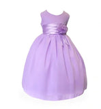 Chiffon Dress With Layered Satin Waistband