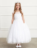 Dress With Lace Bodice and Lace Hem | Communion | Flower Girl | Christening