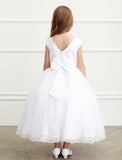 Dress With Lace Bodice and Lace Hem | Communion | Flower Girl | Christening