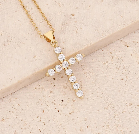 Shine Brighter Cross Necklace | CZ Crystalz