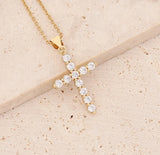 Shine Brighter Cross Necklace | CZ Crystalz