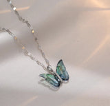 Color Me Up Sweet Butterfly Necklace | Titanium Ste