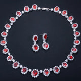 Elegant White Gold Rhodium Plated Necklace Set