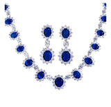 Elegant White Gold Rhodium Plated Necklace Set