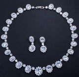 Elegant White Gold Rhodium Plated Necklace Set