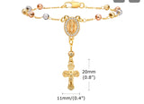 18K Gold Plated Rosary Bracelet |Cubic Zirconia