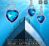 Heart Of The Ocean Earrings | Sterling Silver