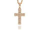 Cross Pendant With Inlay Zircon|Stainless Steel Chain