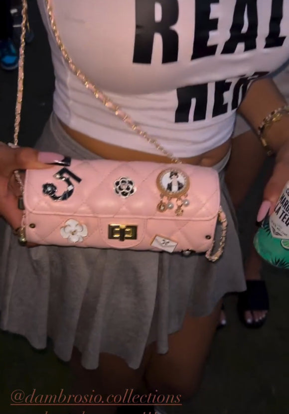 Mini Pink Quilted Handbag
