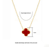 Single Drop Clover Necklace | Stainless Steel