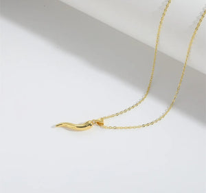 Cornicello Horn Necklace | Pepper Necklace| Stainless Steel