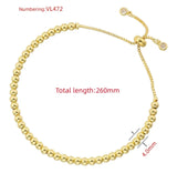 Round Beaded Pull Bracelet | 18K Gold Plated Copper