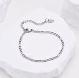 3mm Figaro Link Bracelet | Stainless Steel