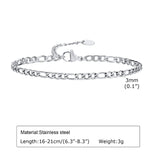 3mm Figaro Link Bracelet | Stainless Steel