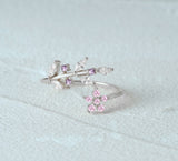 Sterling Silver Adjustable Flower Ring