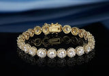 Classic Round Tennis Bracelet | Brass