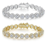 Classic Round Tennis Bracelet | Brass