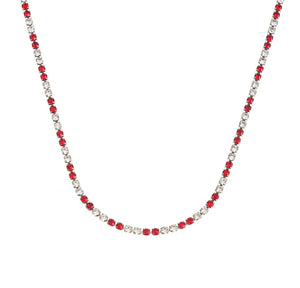 Colored Tennis Necklace | Stainless Steel